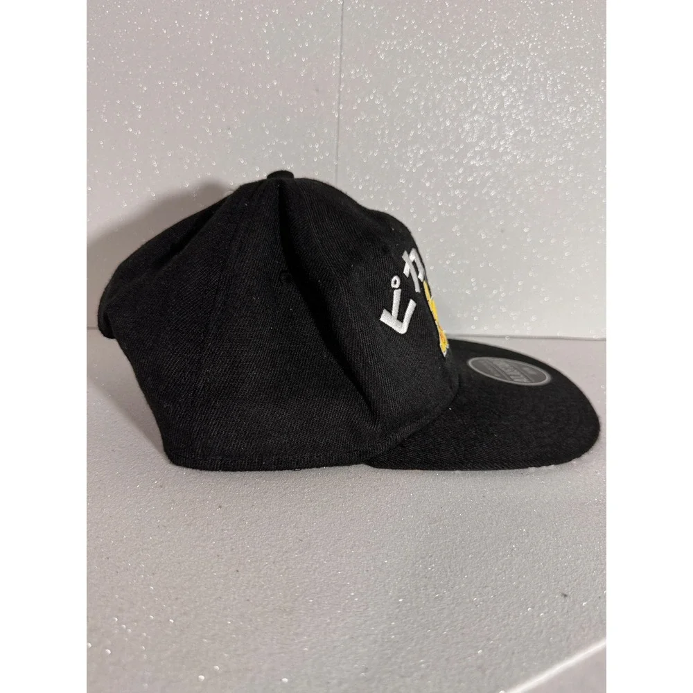 Bioworld Pokemon Pikachu Snapback Hat Black Japanese Katakana Adjustable OSFM